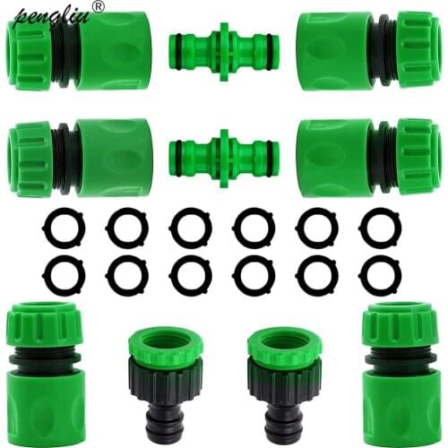 Garden Watering Hose ABS Quick Connector 1/2” End Double Male Hose Coupling Joint Adapter Extender Set For Hose Pipe Tube