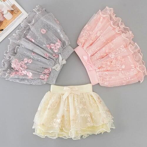 Girls Short Skirt Half Skirt New Mesh skirt Girl Baby Versatile Dance Skirt Children Four Seasons Korean Princess Skirt Fashion