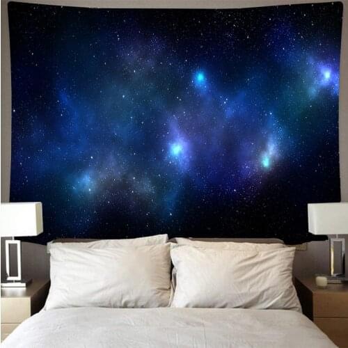 Beautiful galaxy night sky tapestry printed wall covering psychedelic wall hanging beach towel mandala thin blanket yoga BG29