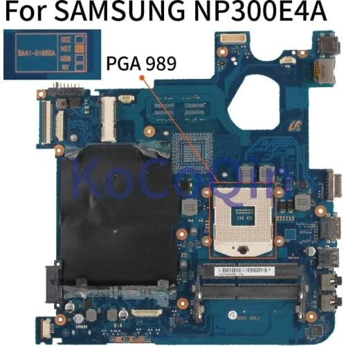 KoCoQin Laptop motherboard For SAMSUNG NP300E4A Mainboard BA41-01666A HM65 PGA 989 DDR3