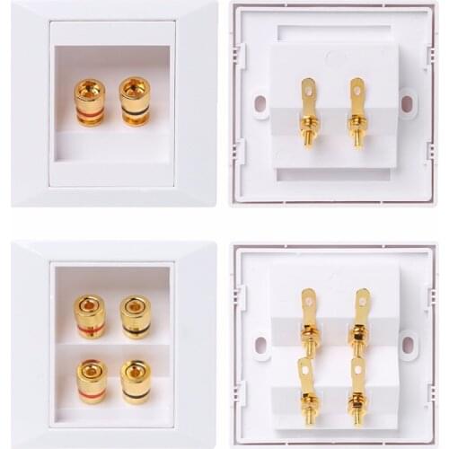 Wall Socket Audio Video Panel Speaker Junction Box Power Outlet 2018 New