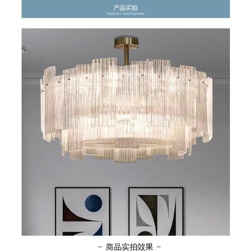 Postmodern creative living room glass chandelier simple hotel bedroom dining room study designer chandelier