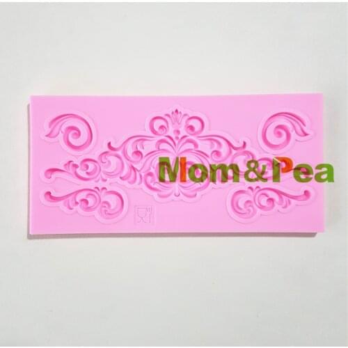 Mom&Pea 1300 Free Shipping Floral Silicone Mold Cake Decoration Fondant Cake 3D Mold Food Grade