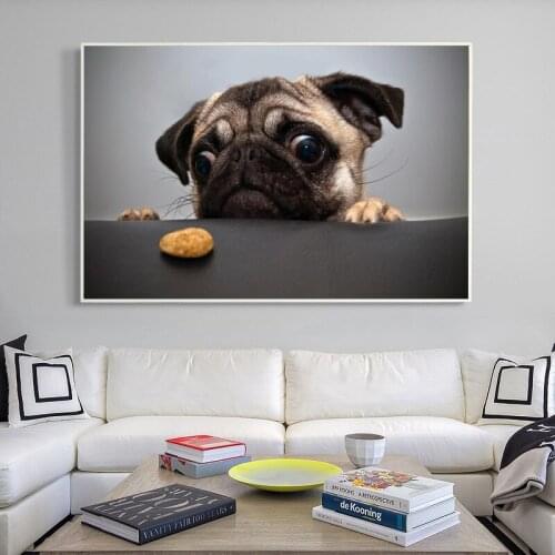 Modern Large Size Canvas Painting Funny Dog Poster Wall Art Animal Picture HD Printing For Living Room Bedroom Decoration