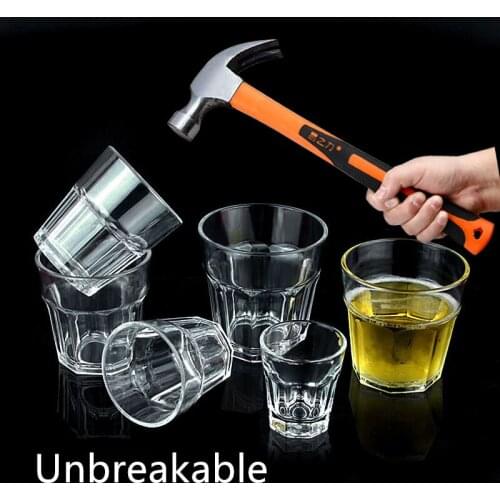 Acrylic Plastic Unbreakable Cups for Party Bar Family Stackable Juice Glasses Set Drinking Glasses For Soda Milk Beer Spirits