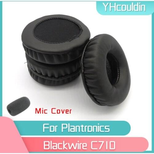 YHcouldin Earpads For Plantronics Blackwire C710 Headphone Accessaries Replacement Wrinkled Leather