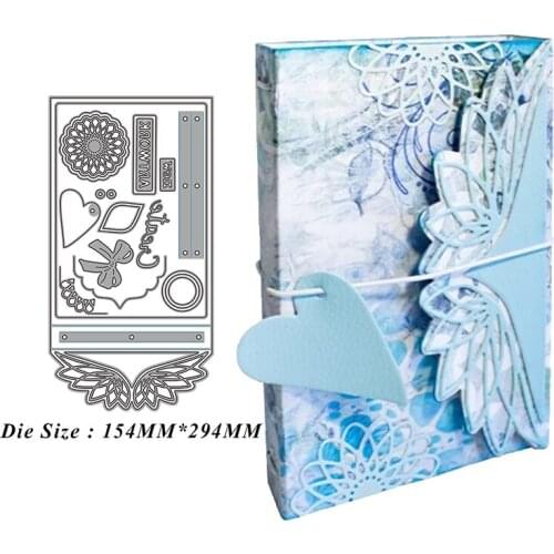 Cutting Dies Large Book Set Round Lace Heart DIY Mold Paper Metal Craft Dies for Card Making Cut Dies 2021 Embossing New Molds