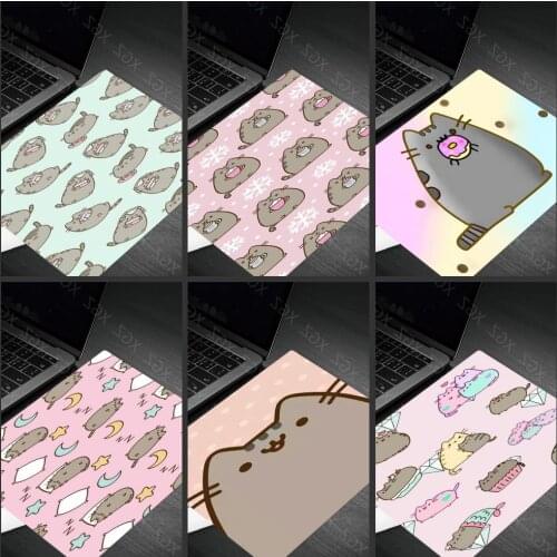 Yzuoan Big Promotion 22X18CM Cartoon Cute Cat Head Cool Designs Table Mouse Pad Laptop Computer Gaming Keyboard Animal Mousepad