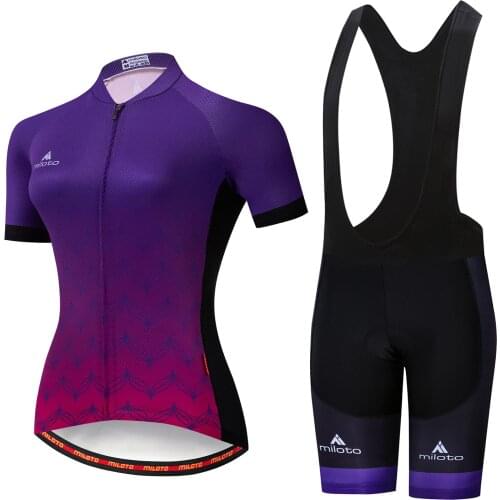 MILOTO Women Cycling Clothing Summer Roupa Jersey Sets Maillot Paul Smith Short Sleeve Uniform Suits Pro Bike Breathable