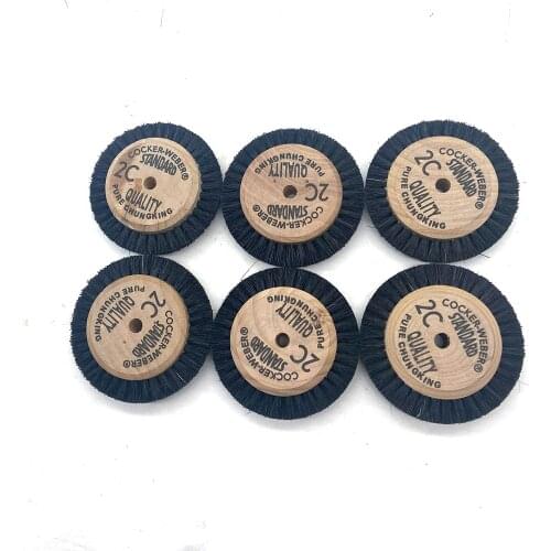 10PCS 68MM 2C Polishing Brushs Black Bristle Buffing Abrasive Brush with Wood Center Jewelry Tools