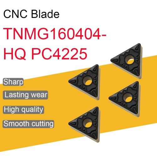 10PCS TNMG160404-HQ PC4225 Carbide Inserts External Turning High Quality TNMG16 Blade CNC Lathe Cutting Tools