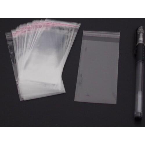 2018 500pcs Clear Resealable Bopp/poly / Cellophane Bag 5x12+3cm Transparent Opp Gift Bags Plastic Packaging Self Adhesive Seal