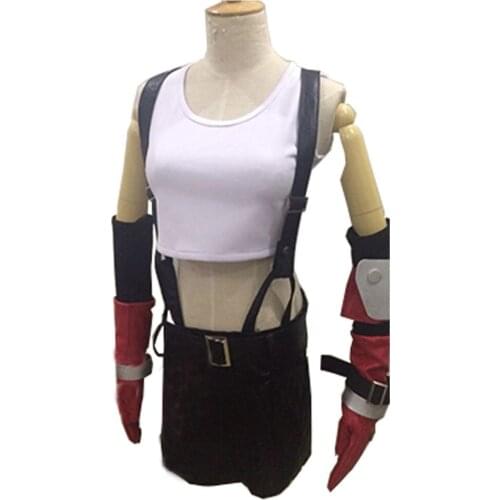2017 Final Fantasy VII Tifa Lockhart White Version Cosplay Uniform Suit Women Girls Halloween Costumes Custom-made