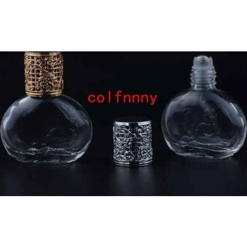 300pcs/lot Mini 13ml Glass Perfume Bottle With Gift Packaging Empty Refillable Travel Roller Ball Parfum Bottles