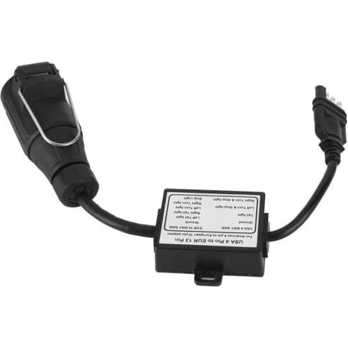 Cars Auto Towing tools Strap Tow Trailer Connector US 4-Pin Flat Plug to EU 13-Pin Portable Trailer Light Circuit Wiring