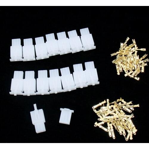 Car Motorcycle 3 Pin Fast Splice Connector 2.8mm Cold Pressed Terminal Fixed Hook White Socket Male And Female Butt Plug Kits