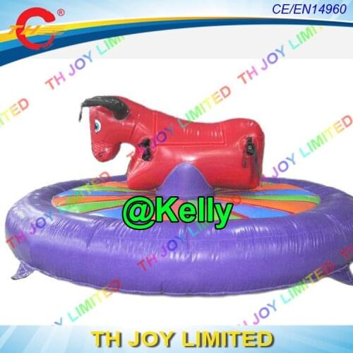 Free shipping 4m/5m dia inflatable bull riding game for sale, inflatable rodeo bull ride games, inflatable manual bull games