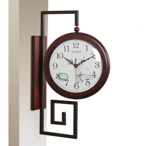 Large Double Sided Wall Clock Vintage Wooden Shabby Chic Modern Decor Wall Clocks Home Decor Farmhouse Decor Wall Mirror 50ZB078