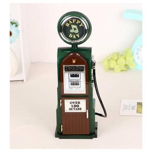 Decorative Retro Old Style Gas Station Music Box Design Object