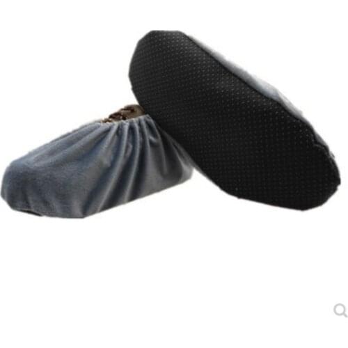 Adult And Children Reusable Shoes Covers Cotton Fabric Washable Indoor Footwear Protector Anti-Slippy Comfortable Brown Blue Red