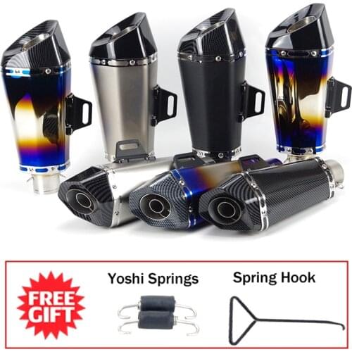 51mm Motorcycle Exhaust Muffler Universally Escape Moto With DB Killer for Kawasaki Ninja 400 z250 Z900 ZX6R r3 R25 ER6N gsr750