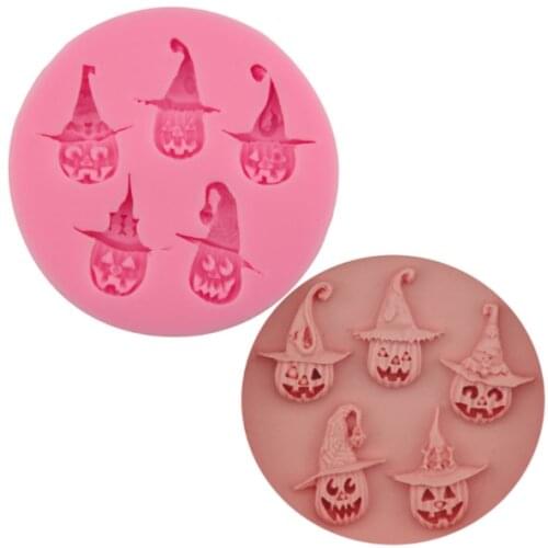 Halloween weird pumpkin flip sugar hand mold chocolate mousse cake decoration mold kitchen baking handmade DIY