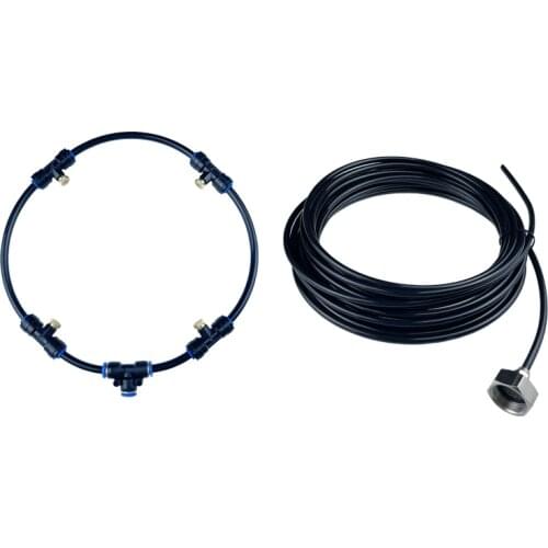Fan Misting Kit For Cool Patio With 3-10M Misting Line & Brass Nozzles Galvanized Solid Brass Adapter Outdoor Cooling