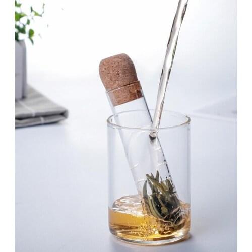 Creative transparent tea leaking glass tea set tea maker filter tea device test tube