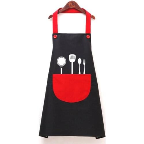 Kitchen cooking apron female home waterproof oilproof Korean fashion waist restaurant clothes aprons
