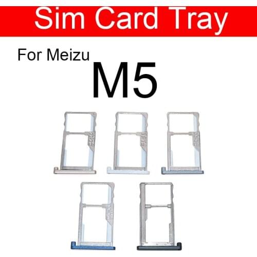 Sim Card Tray For Meizu Meilan Blue Charm 5 M5 M710H Sim SD Memory Card Adapter Holder Slot Card Tray Replacement Repair Parts