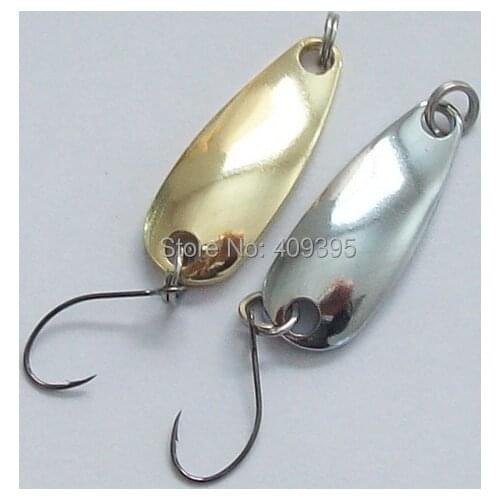 20pcs 2.8g metal fishing spoon Metal fishing lure Fishing hook with feather Free shipping