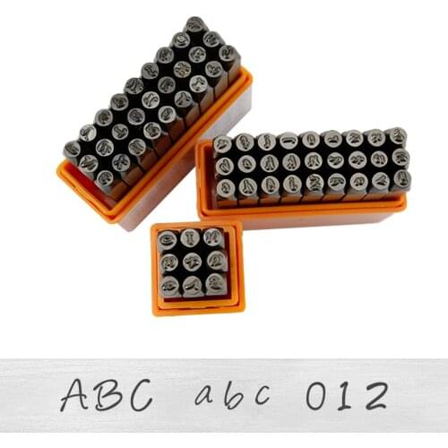 3mm DIY Metal Punch Stamp Kit Number & Letter Stamps Set (A-Z, a-z & 0-9) Leather Stamps, Jewelry Stamping Kit 1/8 (3mm)