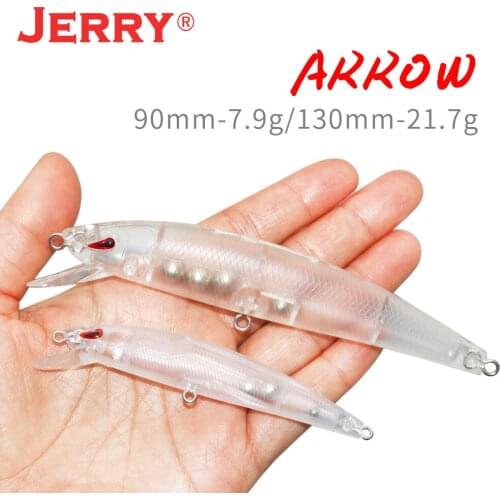 Jerry ARROW Blank Body Unpainted Fishing Lure 10PCS Crank Baits Floating Rattling Ultralight DIY Trout Hard Bait Bodies Tackle