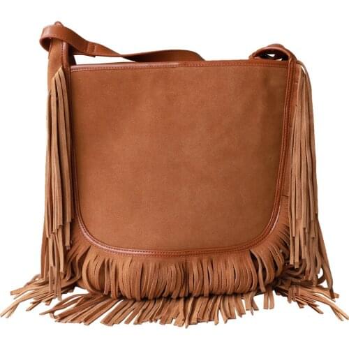 2021 New Tassel Bag Womens Shoulder Bag Genuine Leather Large-capacity Bucket Bag Fashion Luxury Brand Crossbody Bag for Woman