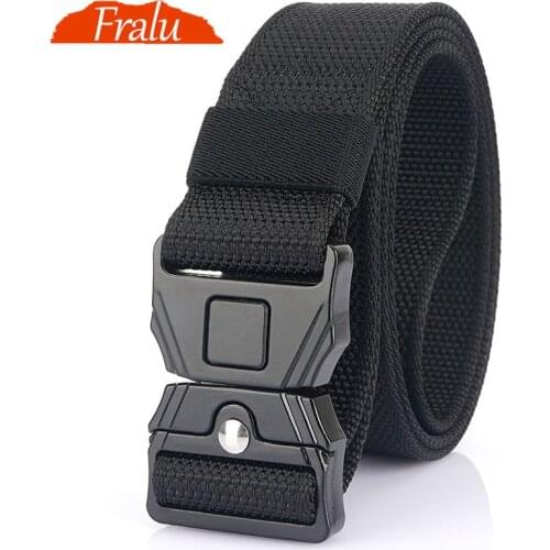 New Outdoor Tactical Nylon Men Belt Metal Pluggable Buckle Quick Release Comfortable Wear-resistant Mens Jeans Belt Adjustable