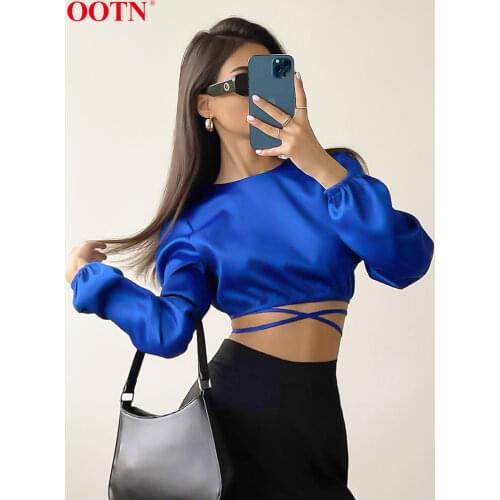Синие блузки OOTN China At AliExpress