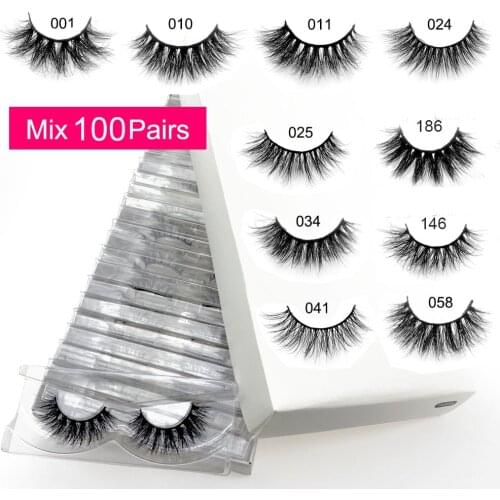 Wholesale Fluffy Mink Lashes Short Messy Wispy Natural Eyelashes 10mm-20mm Hamdmade Real 3D Mink Eyelashes Makeup False Lashes