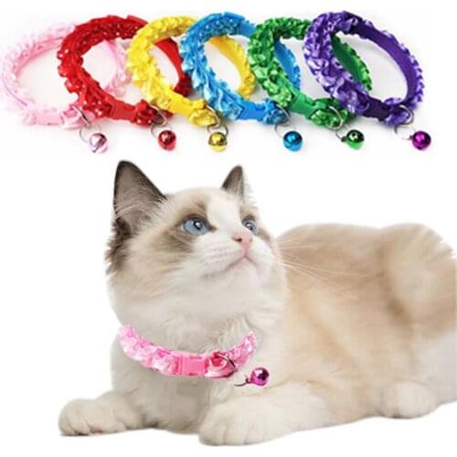 2 Pcs Pet Collar Little Pattern Dog Collars Puppy Kitten Neck Chain Reflective Strap Buckle Nylon Fabric Stripe Collars