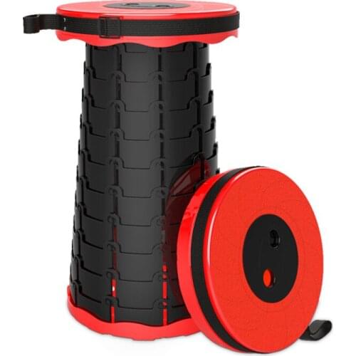 Mountain camping supplies outdoor fishing line up portable telescopic stool multifunctional plastic folding stool chair