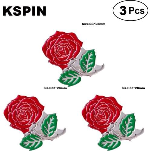 Rose Badge Lapel Pin Brooches Pins Flag badge Brooch Badges