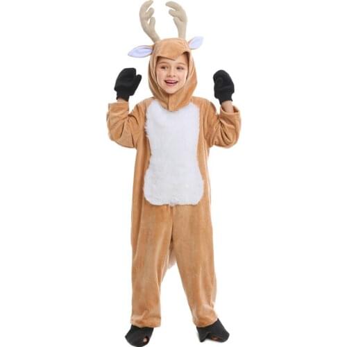 Christmas Elk Reindeer Child Performance Costumes Childrens Day Santa Party Boy Girl Santa Claus Fancy Dress