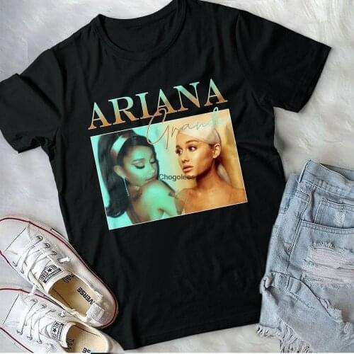 Ariana Grande Shirt Bootleg Rap Tee Short SleeveBlack Vintage Style T Shirt Gift Shirt Mother Father Day