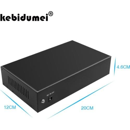 Kebidumei 8 Ports RJ45 Fast Ethernet POE Network Switch 120W Support IEEE802.3af 2 Uplink Gigabit Switch 1000Mbps SFP port