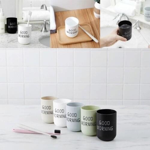Nordic StyleTooth Brushing Cup 350ml Plastic Toothbrush Holder Couple Bathroom Sets Travel Portable Bathroom Accessories