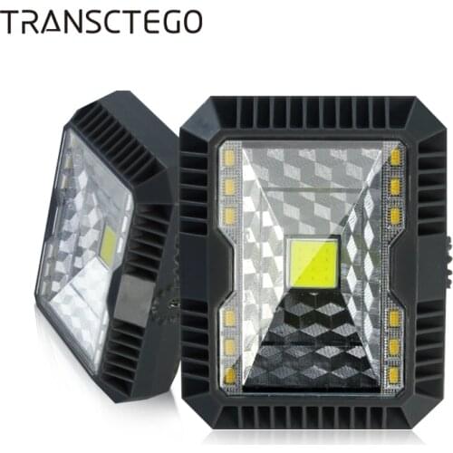 Solar Floodlight Light Portable COB LED Spotlight 3 Modes USB Rechargeable for Working Camping Hanging Lamp Outdoor Solar Lights