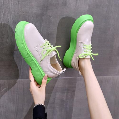 Womens Derby Shoes British Style Female Footwear Square Toe Clogs Platform Casual Sneaker Loafers With Fur Leather Preppy Dress