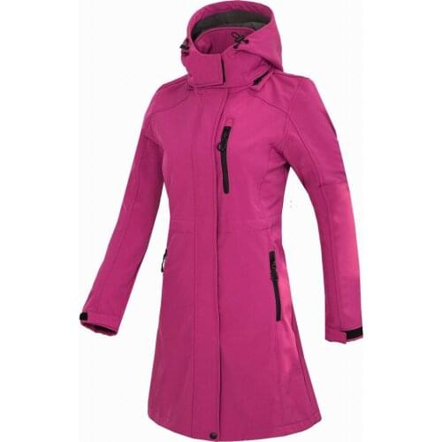 Outdoor Womens Camping Hiking Long Jacket windstopper softshell coat Female fleece Lined thermal outwear trekking windbreaker