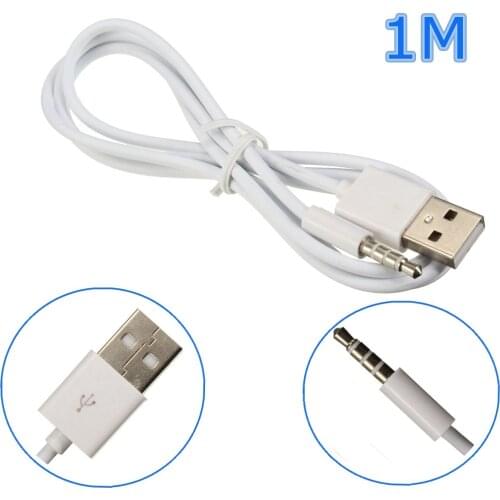 USB 2.0 Male To 3.5mm Charging Cable Jack Connector Power Supply Charger Adapter For Car Audio AUX USB HUB Power Cable Cord