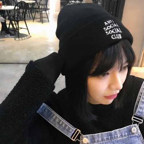 Europe United States Autumn Winter Warm Woolen Cap Women Wild Sweet Tide Knit Hat Men Outdoor Leisure Sports Wind Cold Hat C91