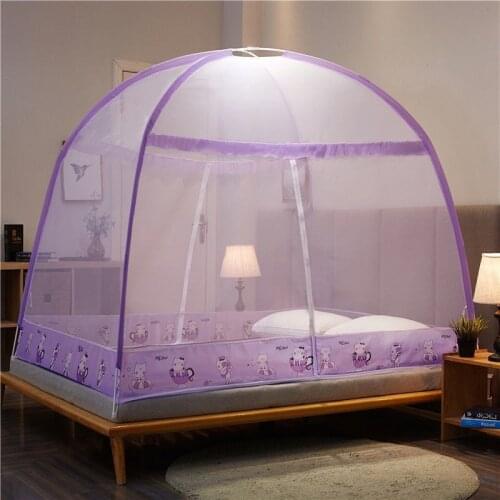 Pop-up mosquito net tent foldable bed top double door with bottom, suitable for bed travel camping outdoor